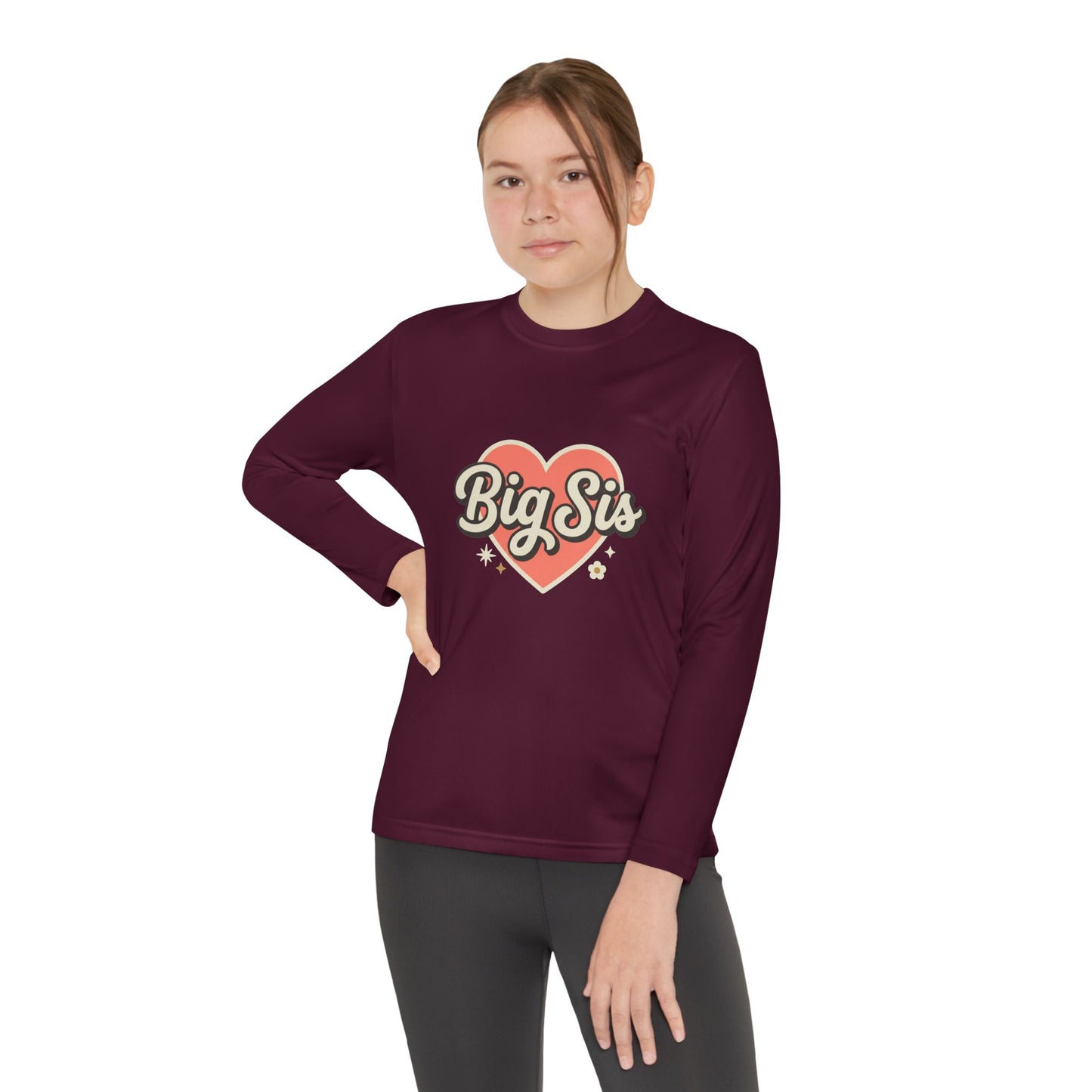 Big Sis Heart Youth Long Sleeve Tee