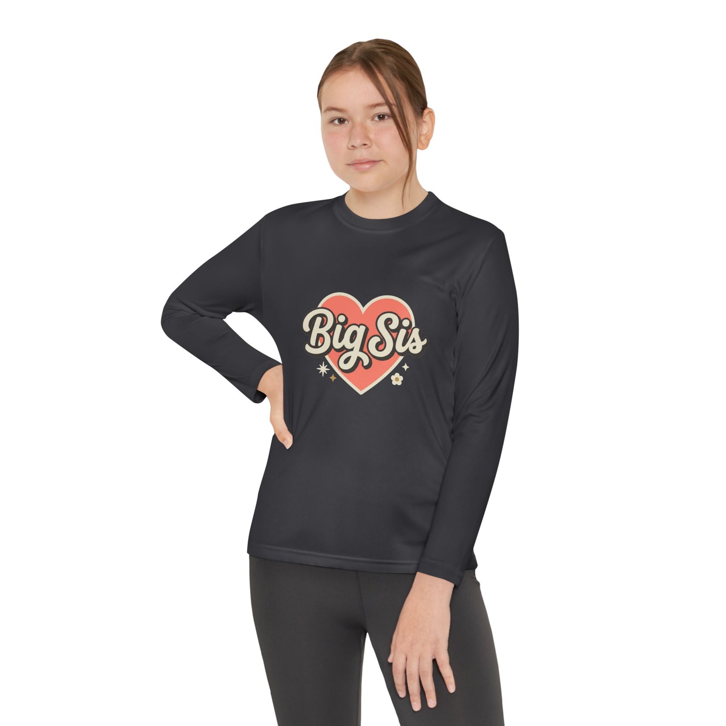 Big Sis Heart Youth Long Sleeve Tee