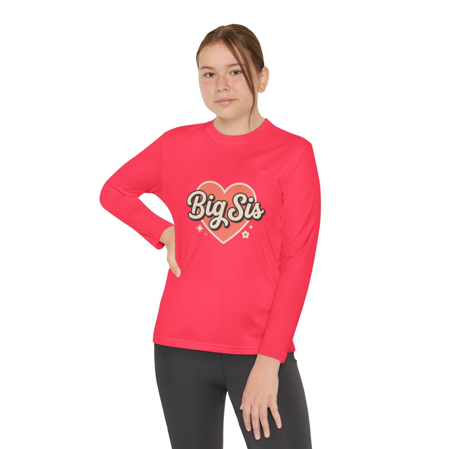 Big Sis Heart Youth Long Sleeve Tee