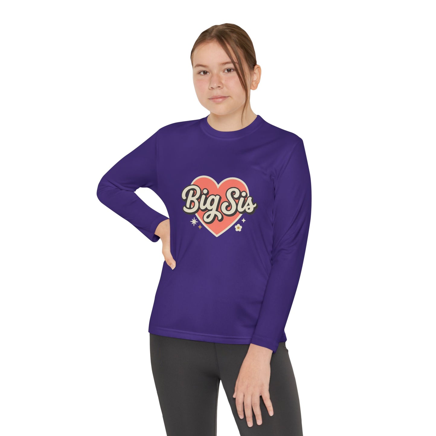 Big Sis Heart Youth Long Sleeve Tee