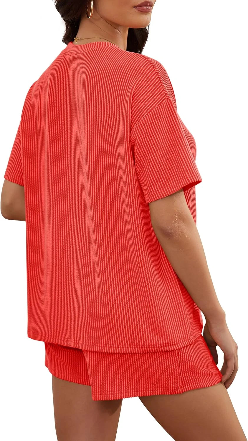 Ribbed Cotton Blend Lounge Set