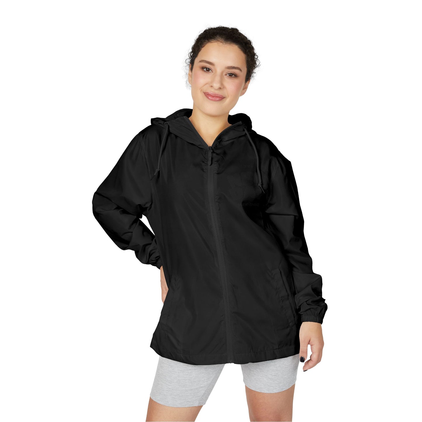 New Day Windbreaker Jacket – Minimal Motivational Zip Hoodie