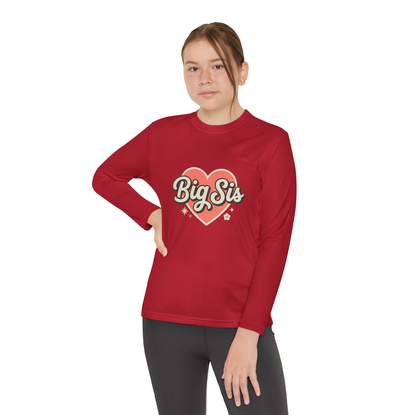 Big Sis Heart Youth Long Sleeve Tee