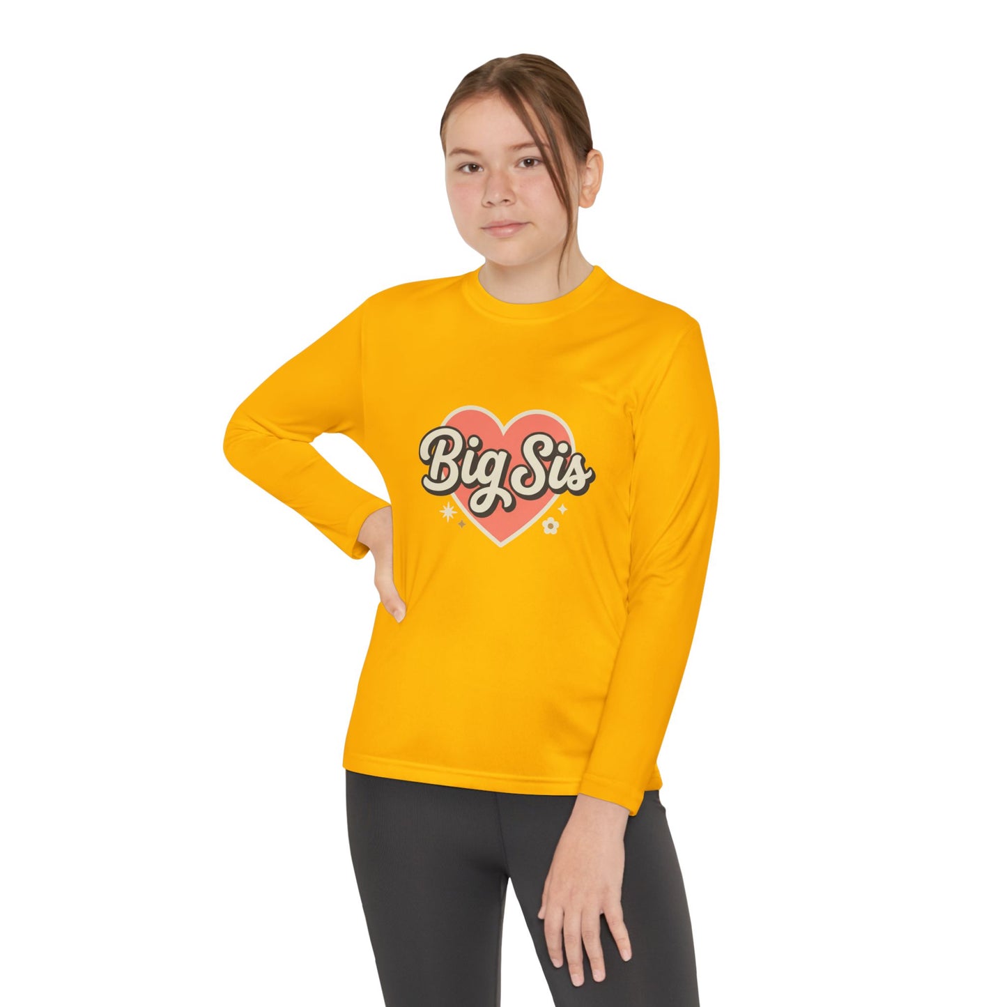 Big Sis Heart Youth Long Sleeve Tee