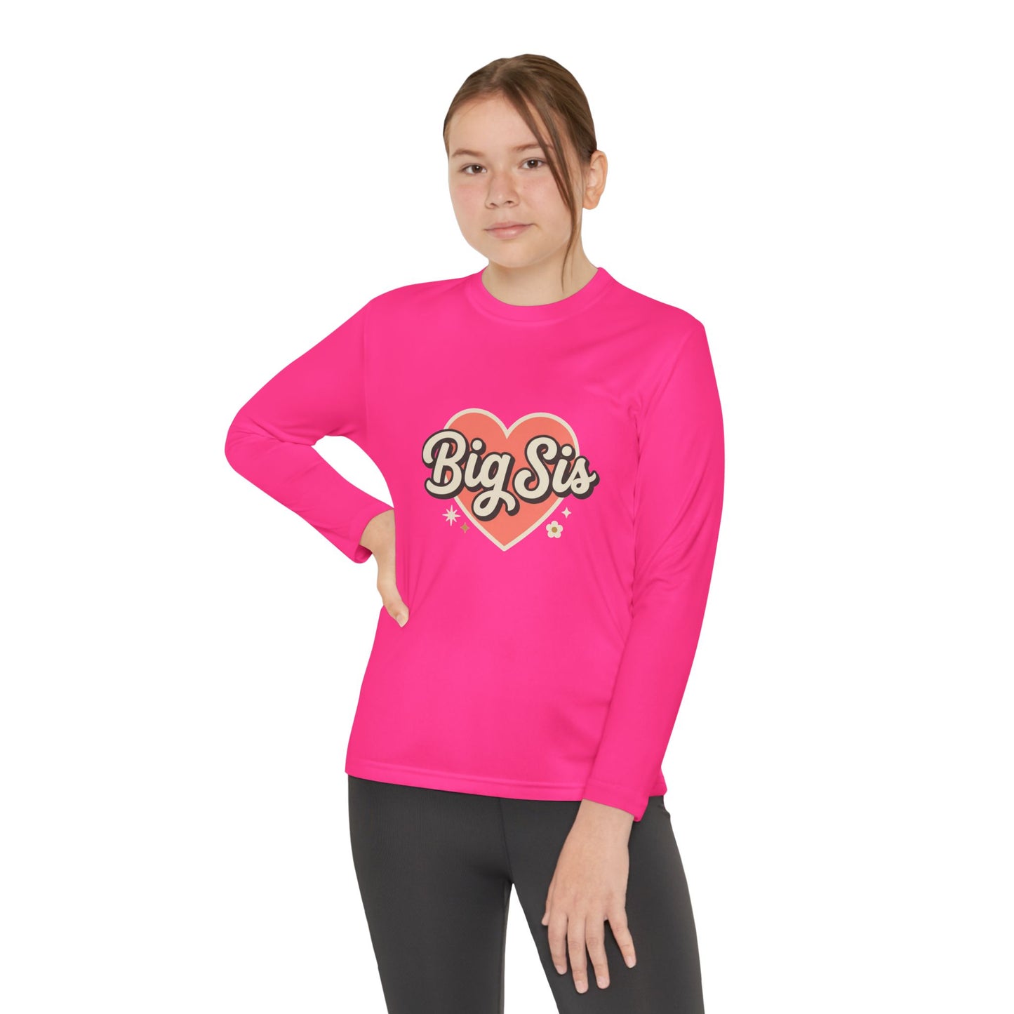 Big Sis Heart Youth Long Sleeve Tee